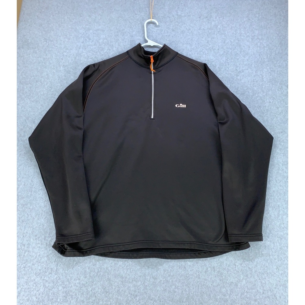 Gill 1/4 Zip Pullover Men XXL Black Performance Fleece Sailing 1321